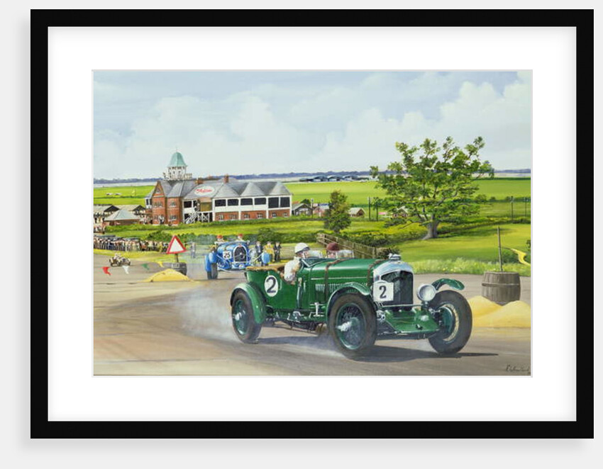 Speed Six Bentley at Brooklands 1930, 1986 by Richard Wheatland