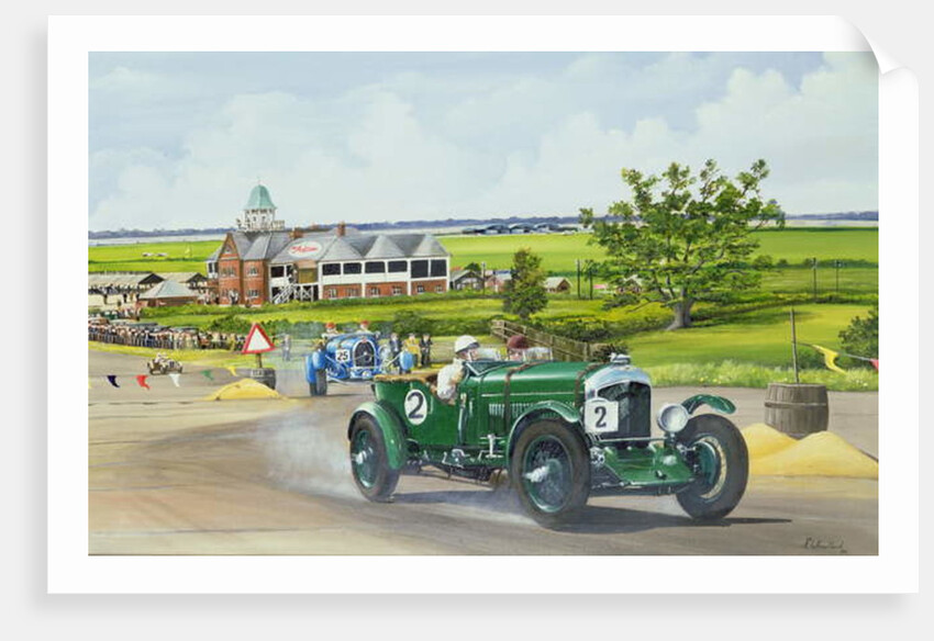 Speed Six Bentley at Brooklands 1930, 1986 by Richard Wheatland