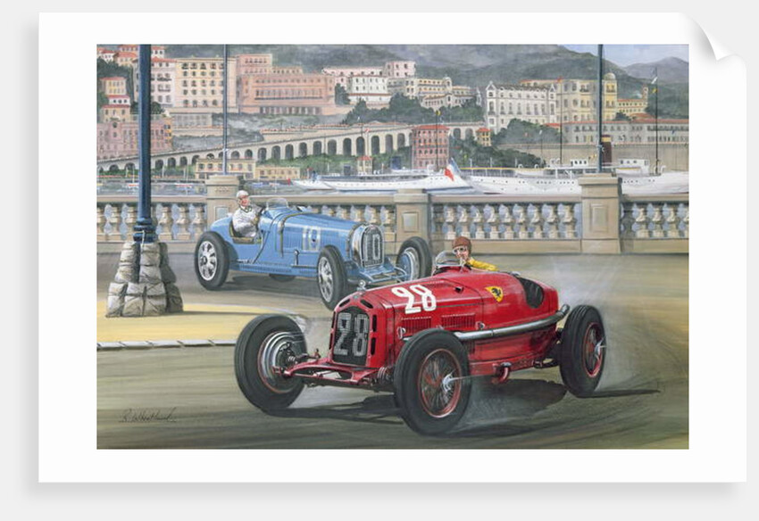 Duel on the Harbour Front, Monaco Grand Prix in 1933 by Richard Wheatland