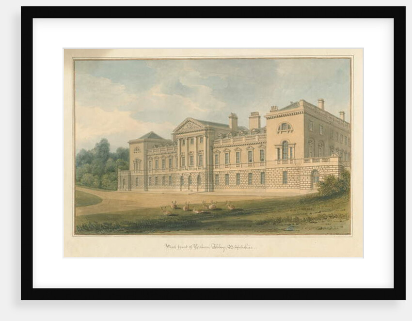 Bedfordshire - Woburn Abbey, 1824 by John Buckler