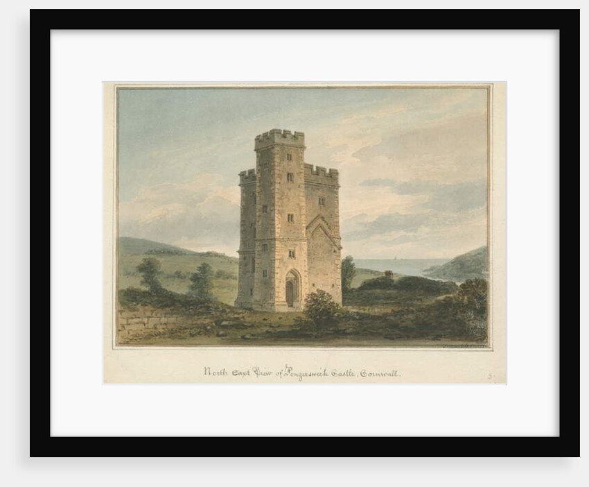 Cornwall - Pengersick Castle, 1821 by John Buckler
