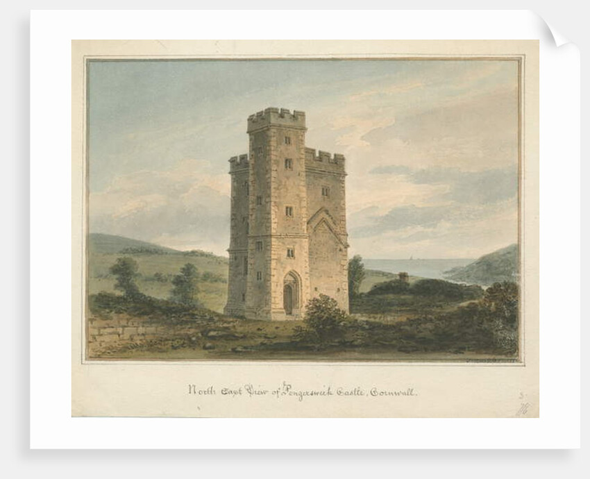 Cornwall - Pengersick Castle, 1821 by John Buckler