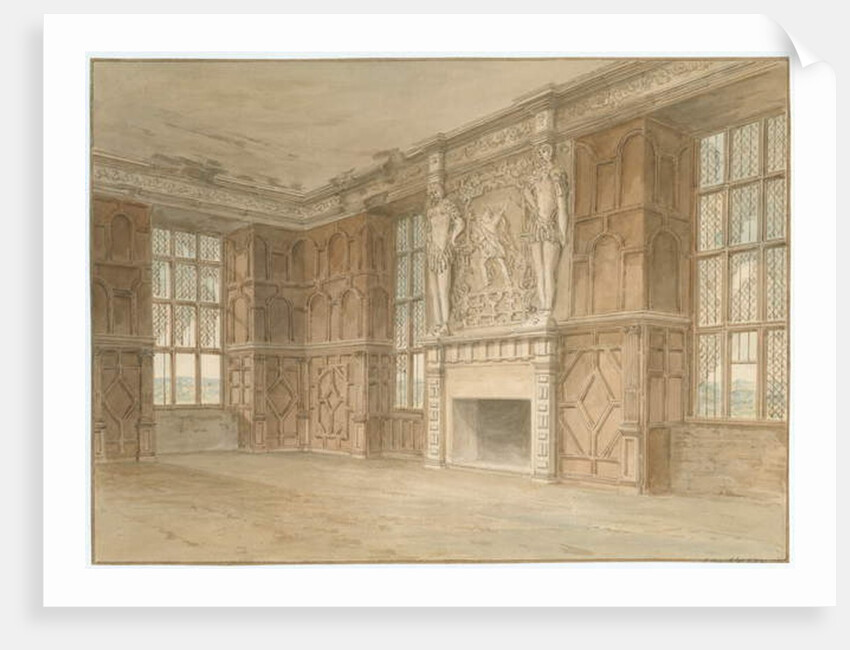 Derbyshire - Hardwick Hall [Old] - Interior of Room, 1813 by John Buckler
