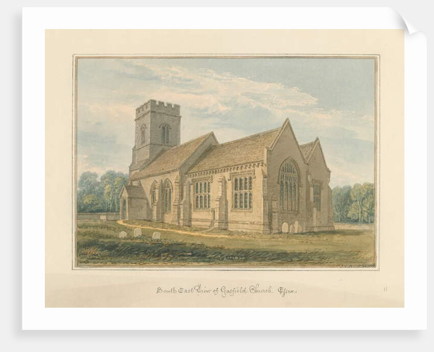 Essex - Gosfield Church, 1824 by John Chessell Buckler