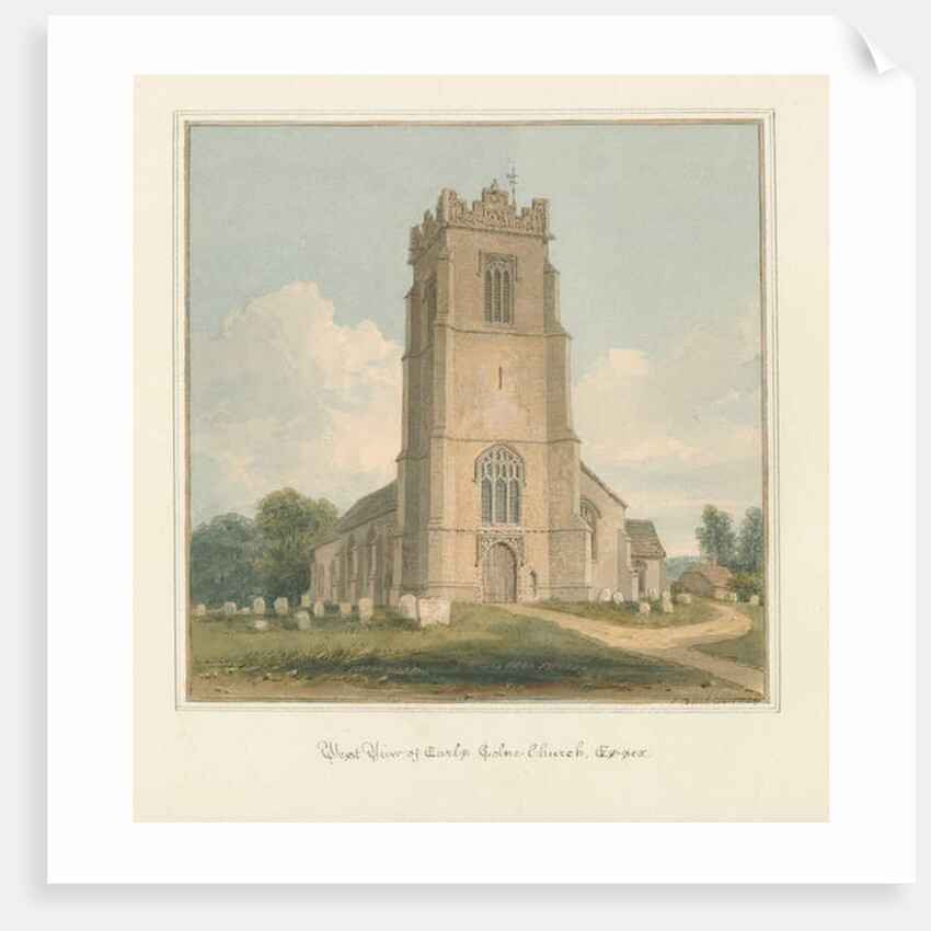 Essex - Earls Colne Church, 1824 by John Buckler