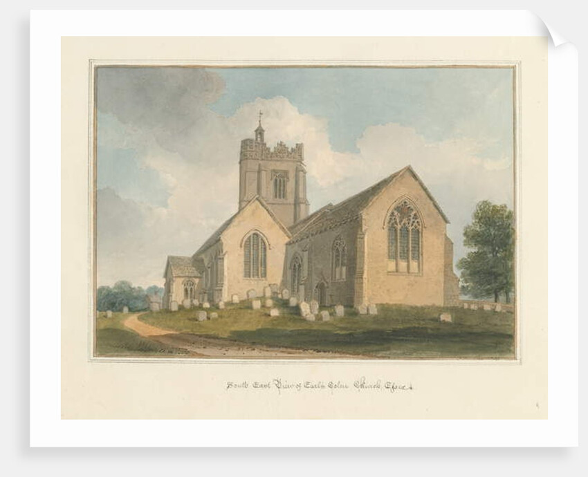 Essex - Earls Colne Church, 1824 by John Buckler