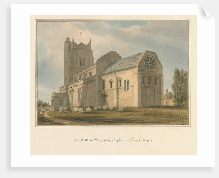 Essex - Hedingham Church, 1818 by John Buckler