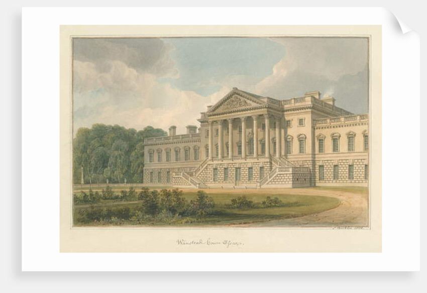 Essex - Wanstead House, 1822 by John Buckler