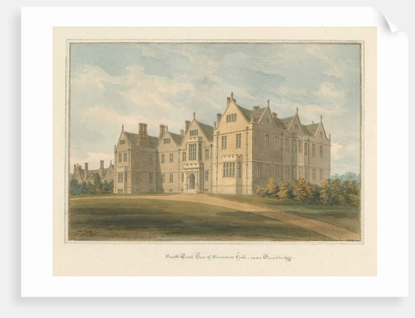 Kent - Tunbridge - Somerhill, 1824 by John Buckler