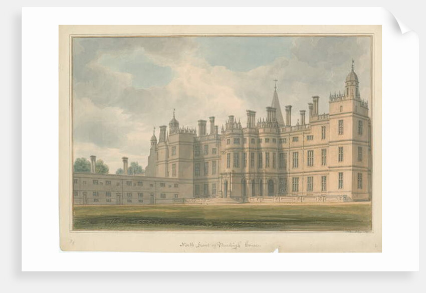 Northamptonshire - Burleigh House, 1811 by John Buckler