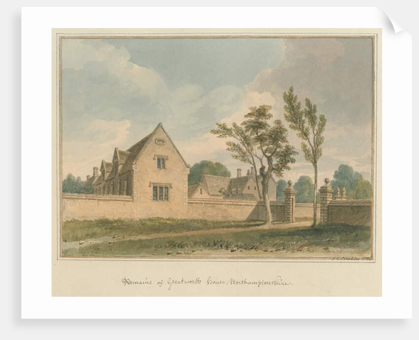 Northamptonshire - Greatworth House, 1826 by John Chessell Buckler