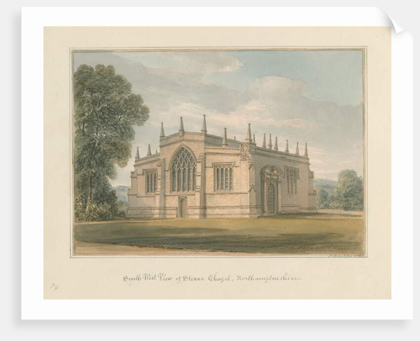 Northamptonshire - Steane Chapel, 1824 by John Buckler