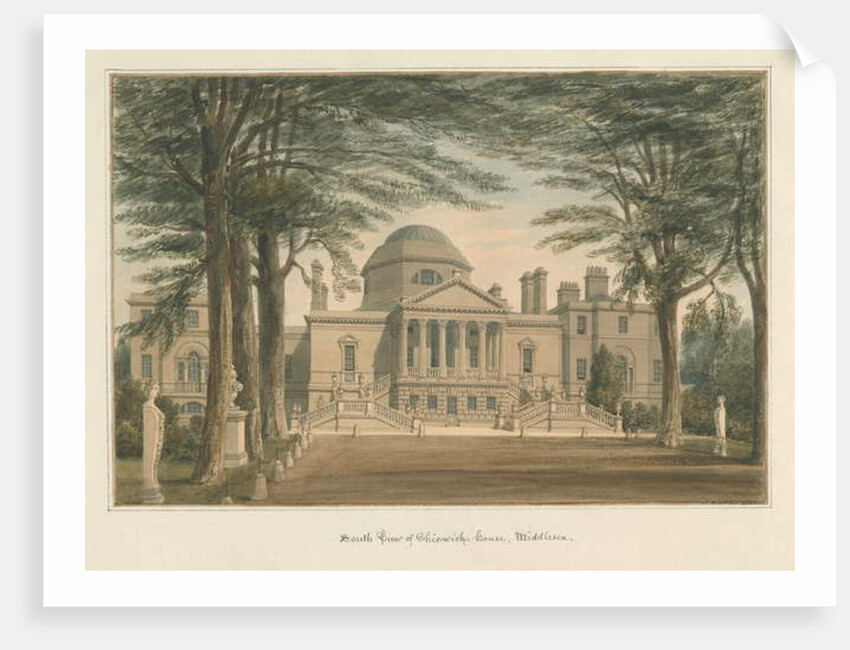 Middlesex - Chiswick House, 1822 by John Buckler