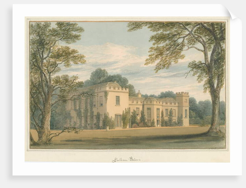 Middlesex - Fulham Palace, 1824 by John Buckler