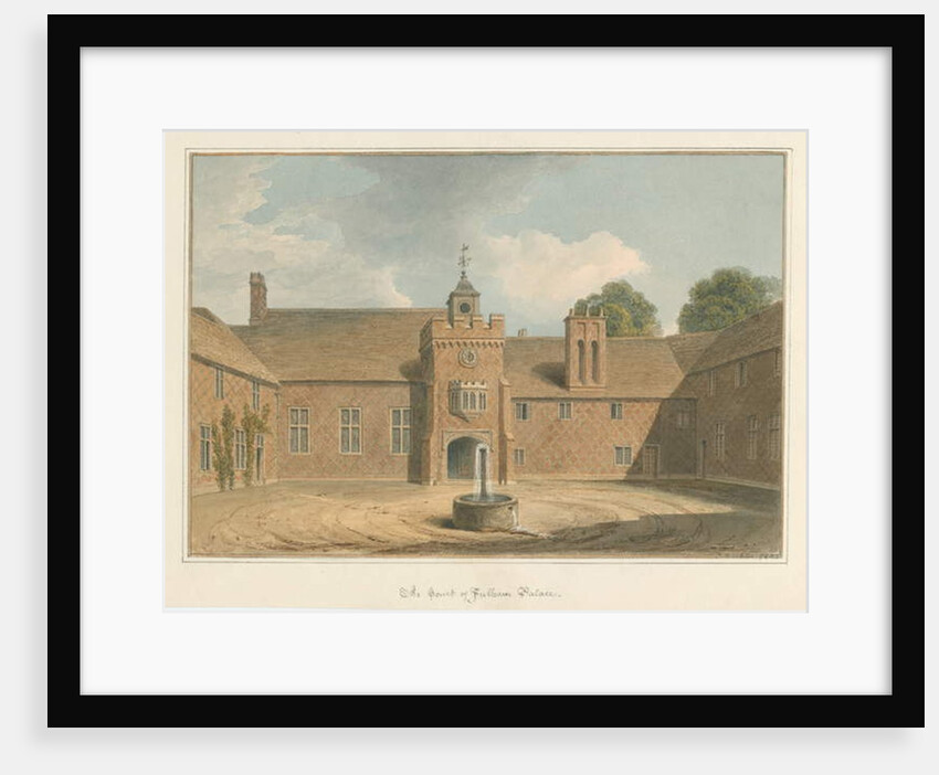 Middlesex - Fulham Palace - The Court, 1824 by John Buckler