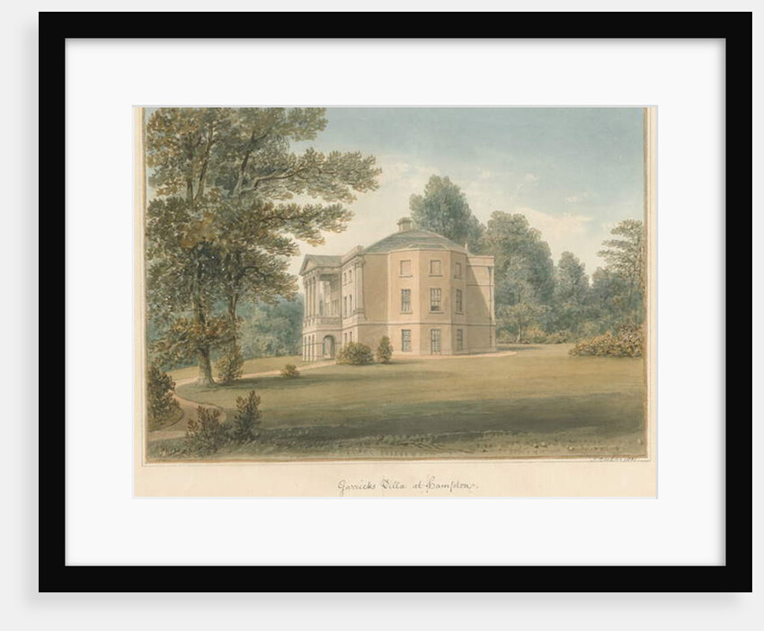 Middlesex - Hampton - Garrick's Villa, 1831 by John Buckler