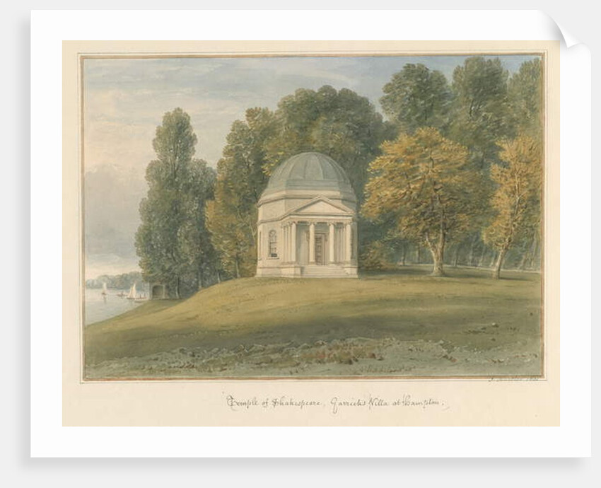 Middlesex - Hampton - Temple of Shakespeare at Garrick's Villa, 1831 by John Buckler
