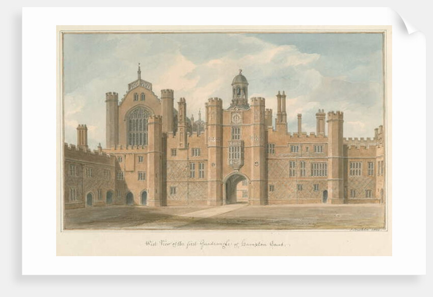 Middlesex - Hampton Court - First Quadrangle, 1826 by John Buckler