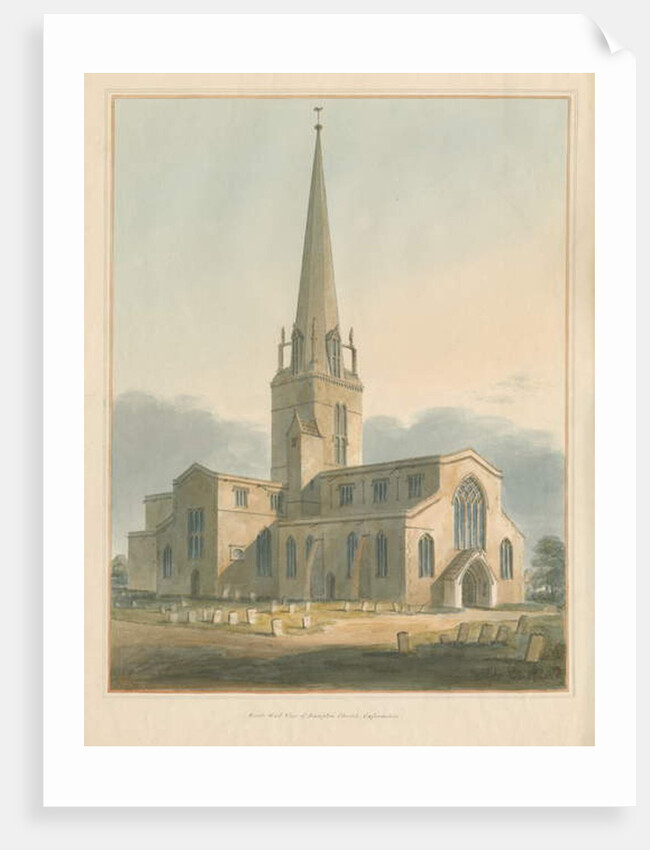 Oxfordshire - Bampton Church, 1802 by John Buckler