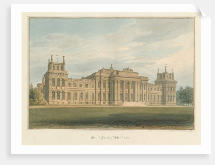 Oxfordshire - Bleinheim [Palace], 1812 by John Buckler