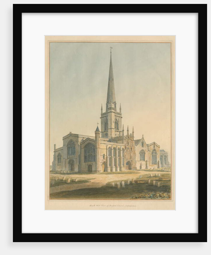 Oxfordshire - Burford Church, 1802 by John Buckler