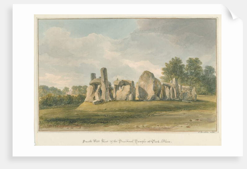 Oxfordshire - Henley upon Thames - Druidical Temple at Park Place, 1826 by John Buckler