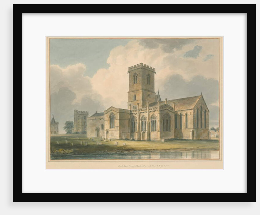 Oxfordshire - Stanton Harcourt Church, 1830 by John Buckler