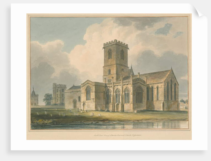 Oxfordshire - Stanton Harcourt Church, 1830 by John Buckler