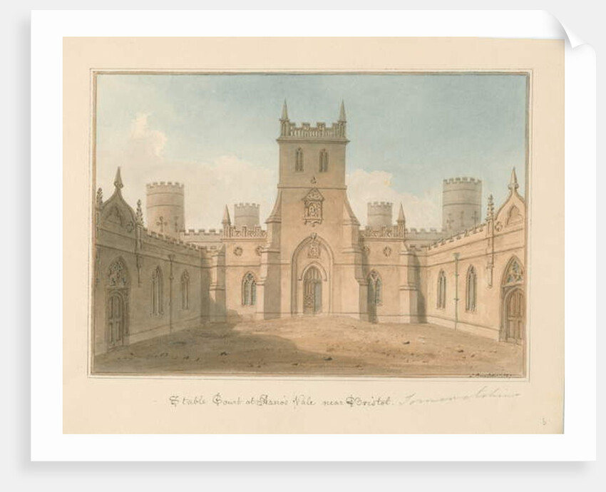 Somerset - Bristol - Stable Court at Arno's Vale, 1827 by John Buckler
