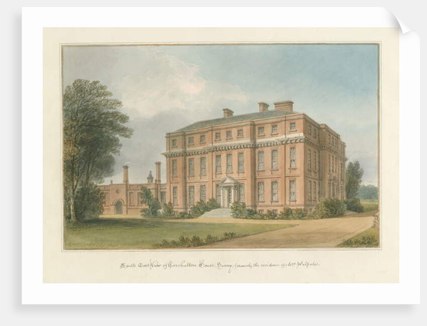 Surrey - Carshalton House, 1831 by John Buckler