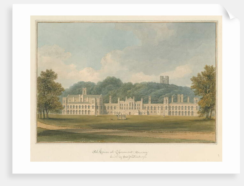 Surrey - Claremont - Old House, 1824 by John Buckler
