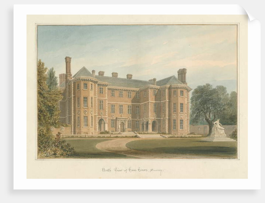 Surrey - Ham House, 1815 by John Buckler
