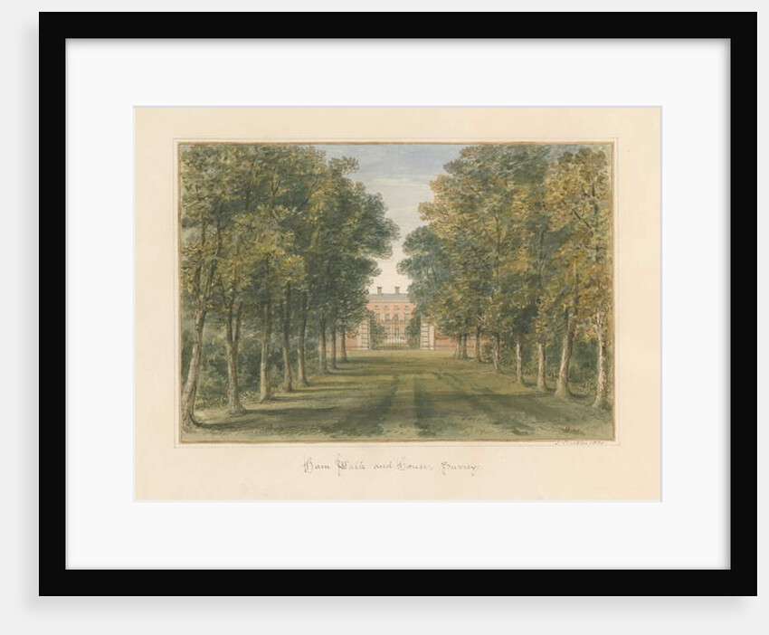 Surrey - Ham Walk and House, 1830 by John Buckler