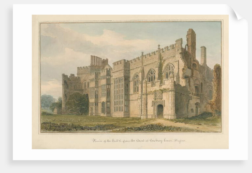 Sussex - Cowdray House, 1825 by John Chessell Buckler