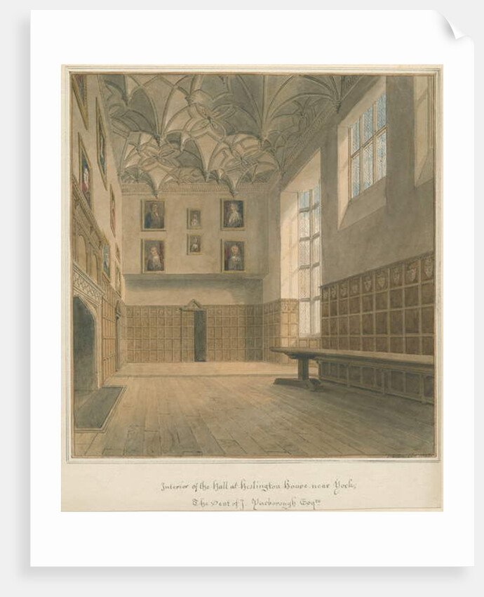 Yorkshire - York - Heslington House Interior, 1818 by John Chessell Buckler