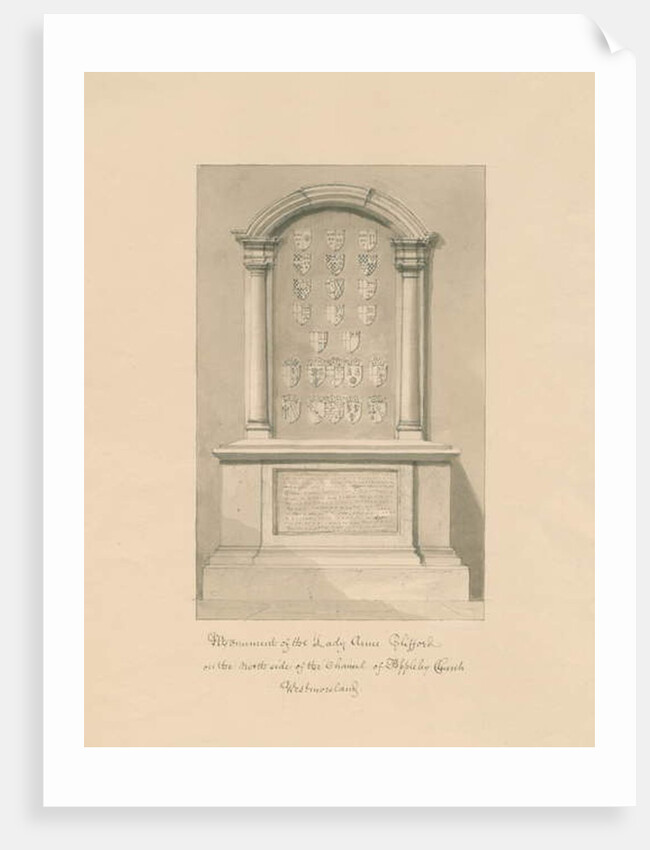 Westmorland - Appleby Church - Monument to Lady Anne Clifford by John Buckler