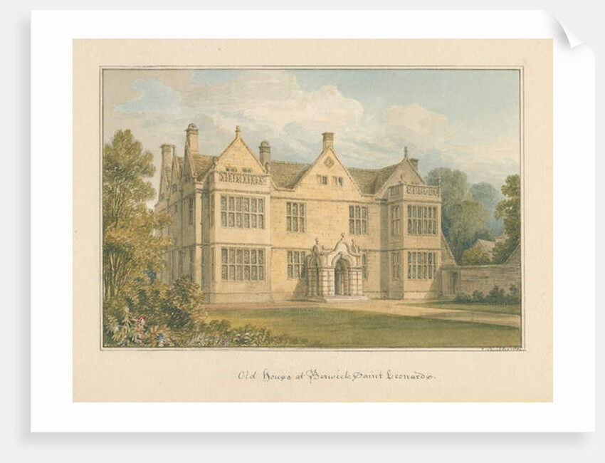 Wiltshire - Berwick Saint Leonardo - Old House, 1814 by John Buckler
