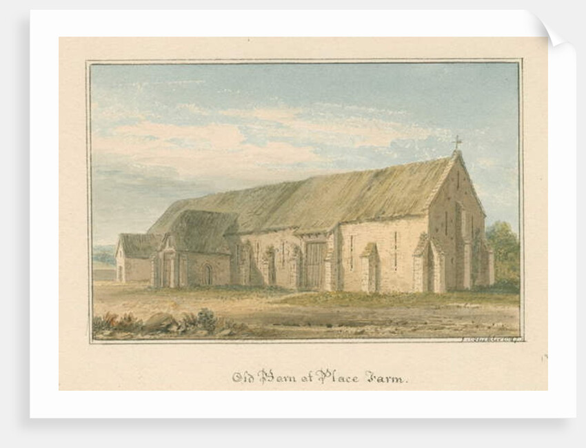 Wiltshire - Place Farm - Old Barn, 1817 by John Buckler