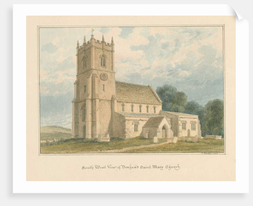 Wiltshire - Donhead Saint Mary Church, 1804 by John Buckler