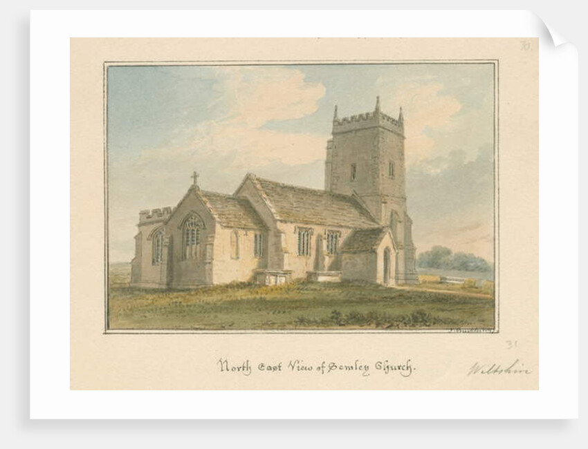 Wiltshire - Semley Church, 1817 by John Buckler