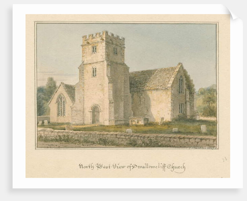 Wiltshire - Swallowcliffe Church, 1817 by John Buckler