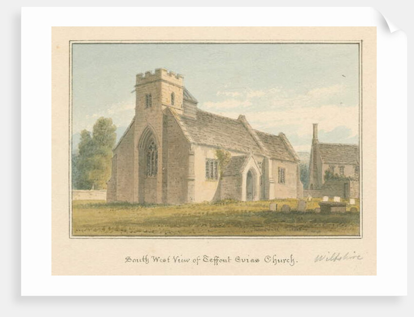 Wiltshire - Teffont Evias Church, 1817 by John Buckler