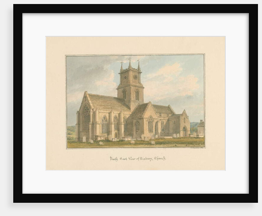 Wiltshire - Tisbury Church, 1804 by John Buckler