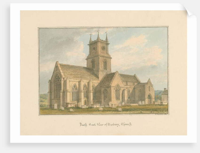 Wiltshire - Tisbury Church, 1804 by John Buckler