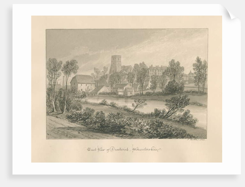 Worcestershire - Droitwich - East View of Town by John Buckler