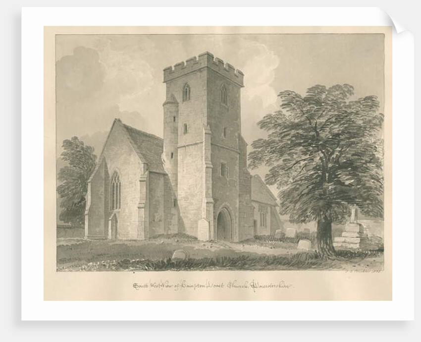 Worcestershire - Hampton Lovett Church by John Chessell Buckler