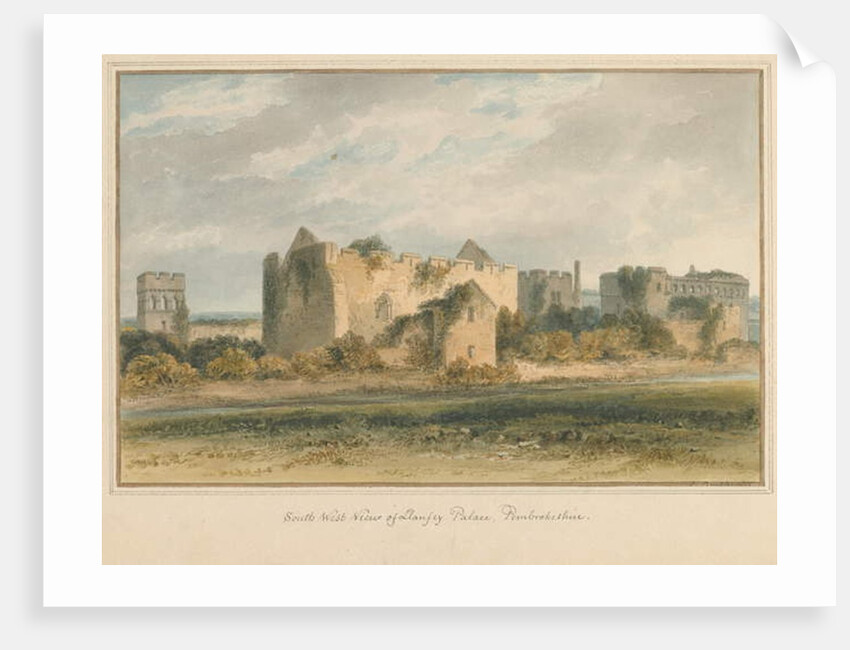 Wales - Pembrokeshire - Llanfey Palace, 1815 by John Buckler