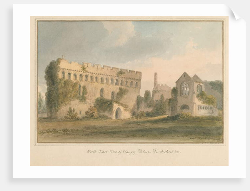 Wales - Pembrokeshire - Llanfey Palace, 1815 by John Buckler
