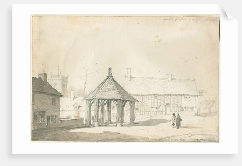 Abbots Bromley Tudor - Market Cross and House by Thomas Peploe Wood