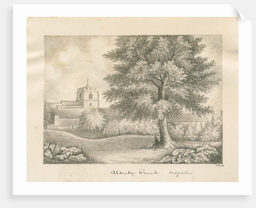 Aldridge Church: pen and wash drawing, nd [19th cent] by John Robert Fernyhough